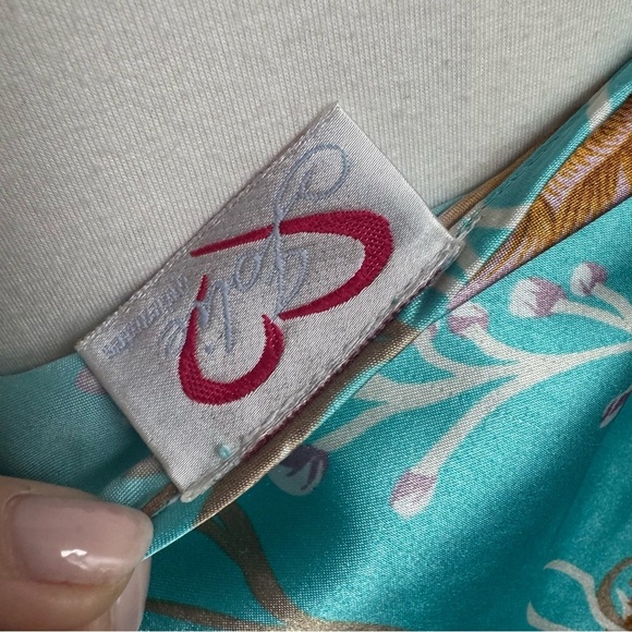 Y2K Floral Satin Slip Dress tropical girl fairycore mermaid summer XS - Picture 6 of 6